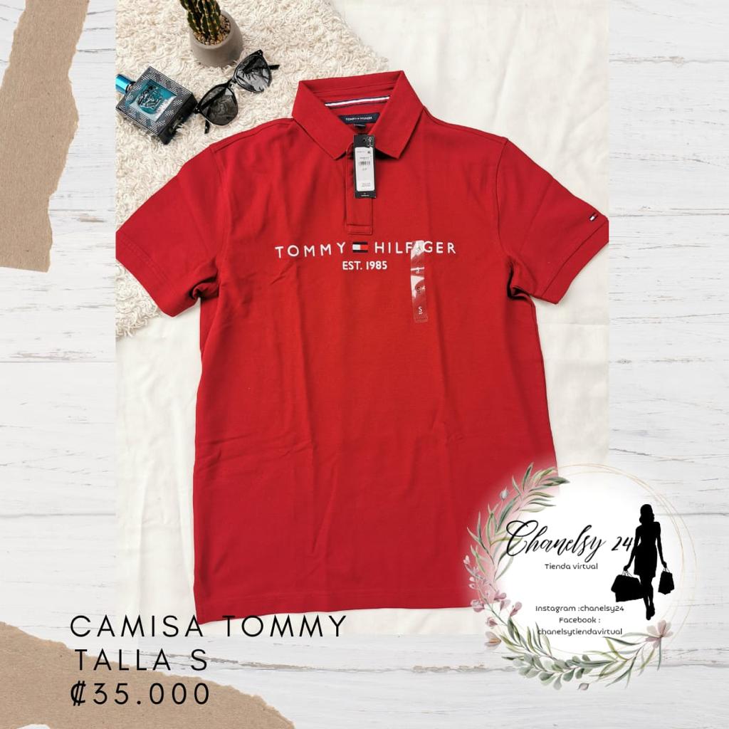 Camisa para Hombre Tommy Hilfiger Talla S Color Vino