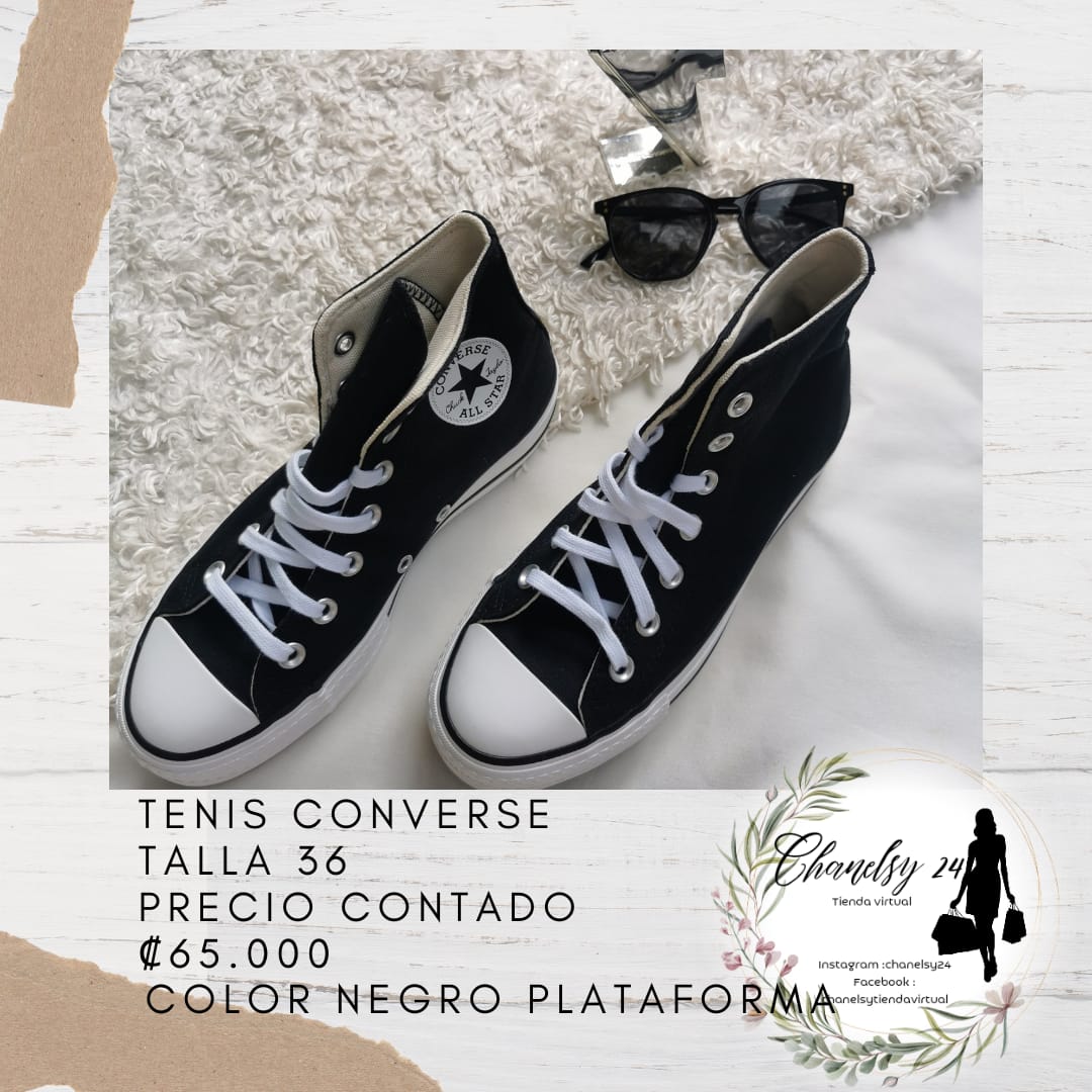 Tenis Converse De Mujer Plataforma Talla 36