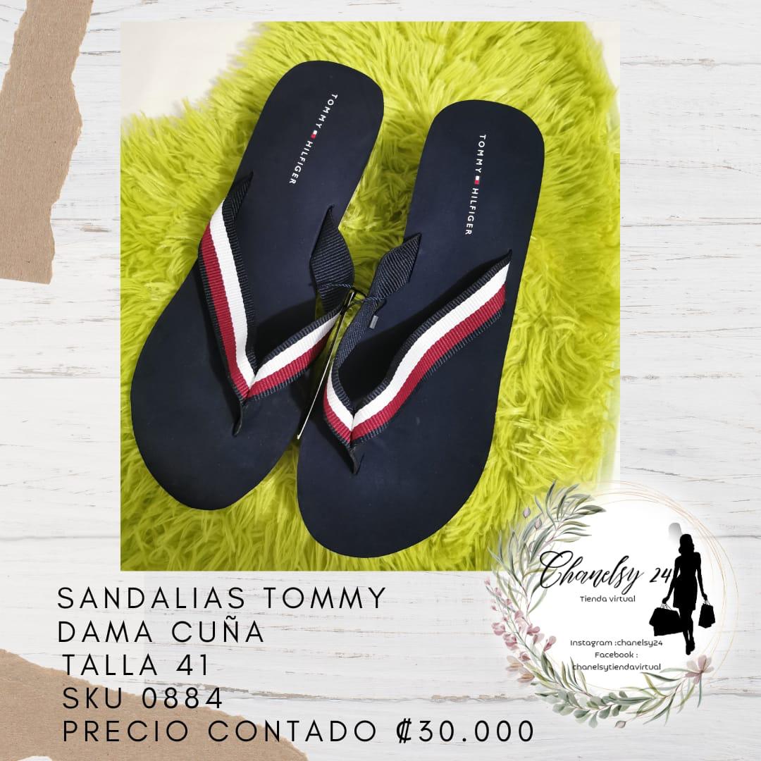 Sandalias Tommy Hilfiger Dama Cuña Talla 41