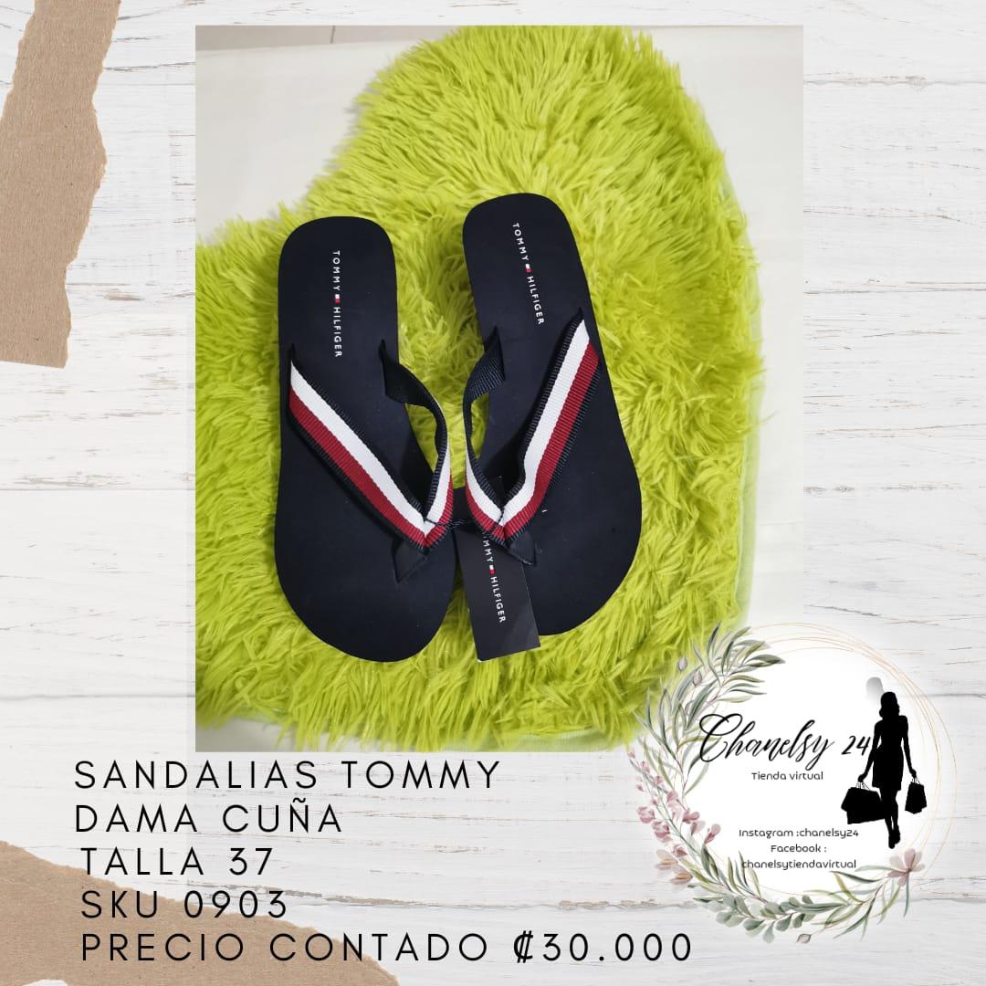 Sandalias Tommy Hilfiger Dama Cuña Talla 37