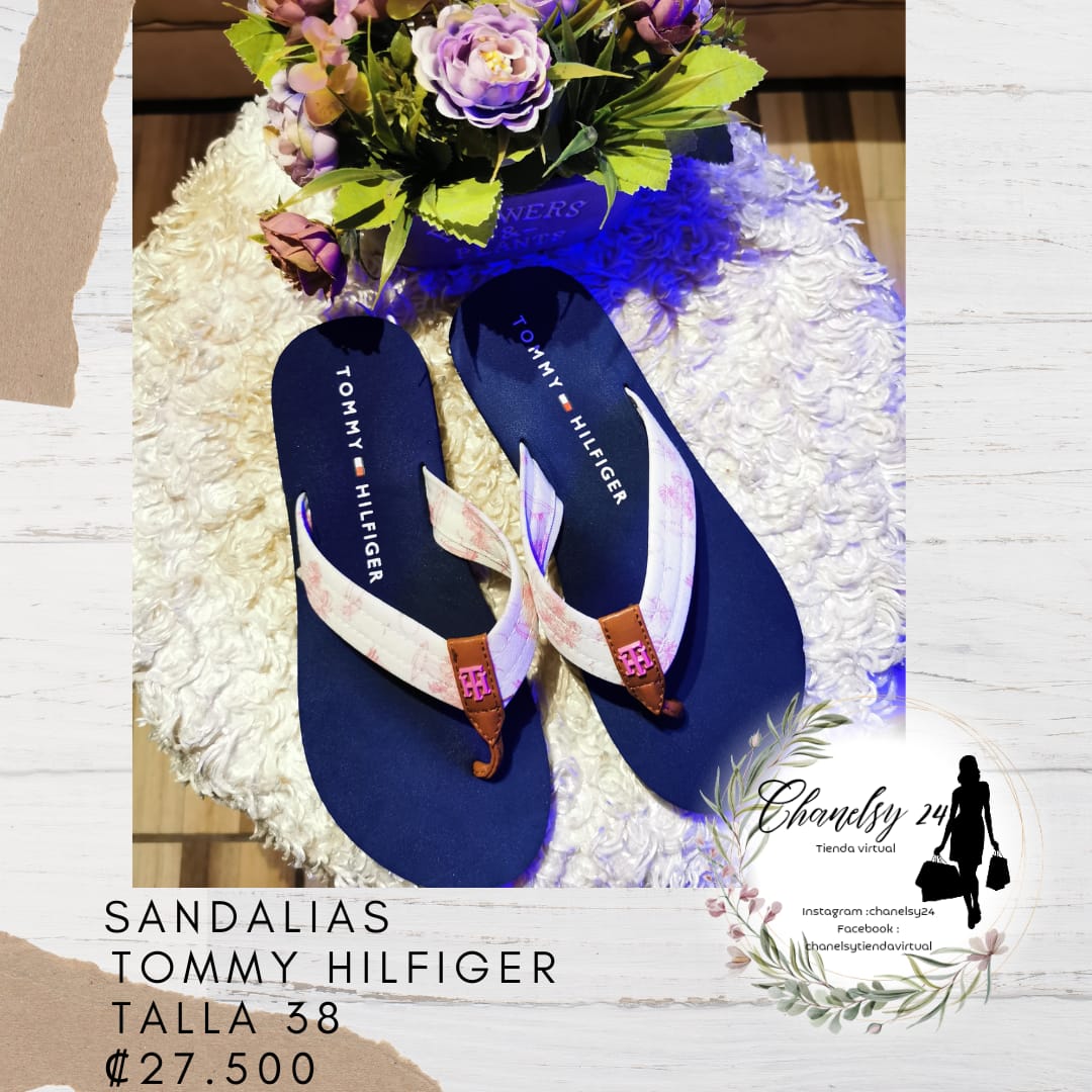 Tommy Hilfiger Sandalias Blancas y Rosado Talla 38