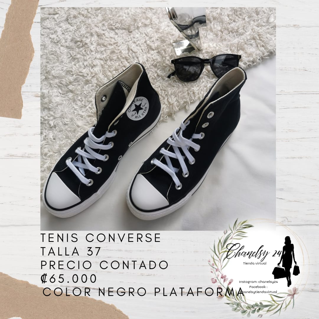 Tenis Converse De Mujer Plataforma Talla 37