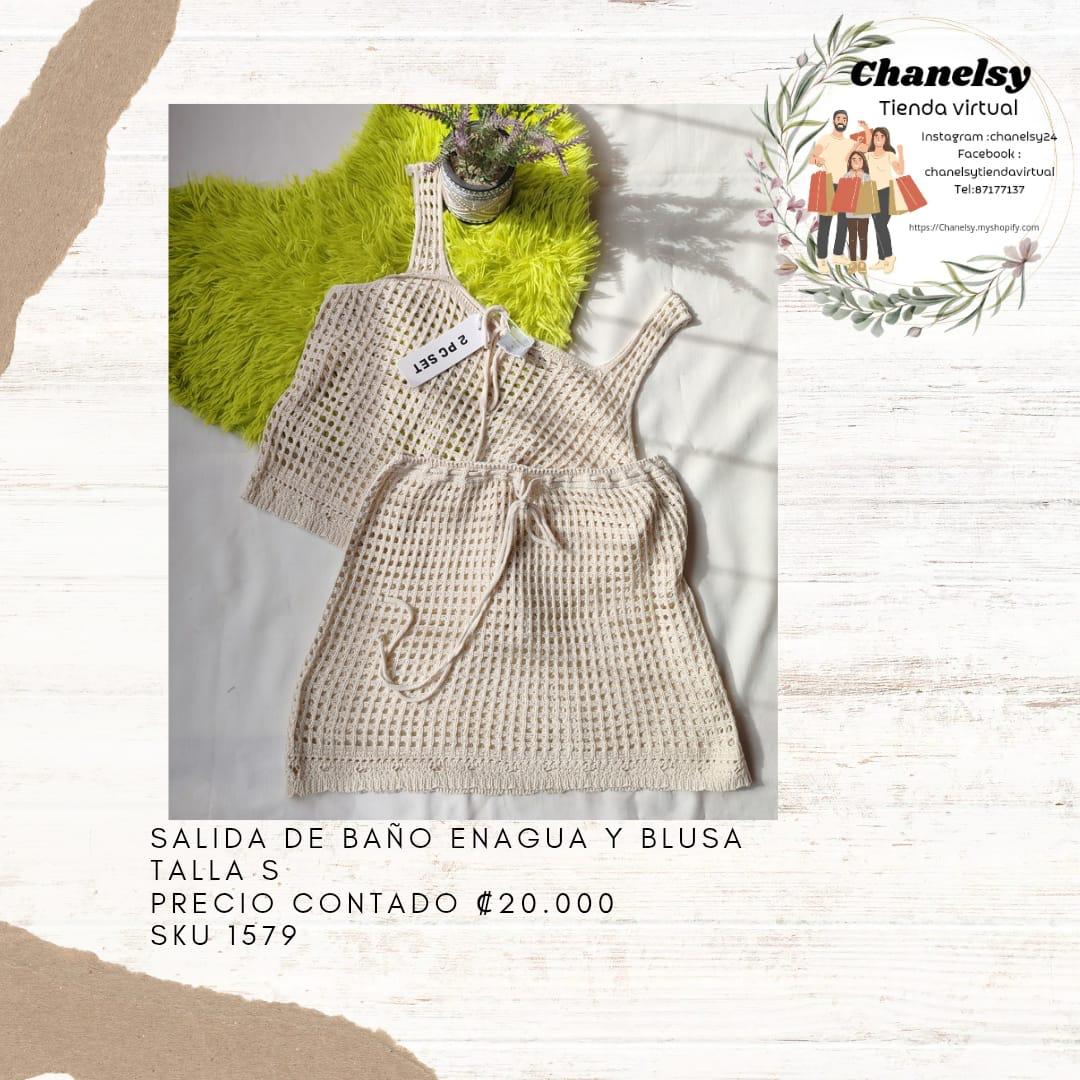 Salida De Baño Enagua y Blusa Talla S