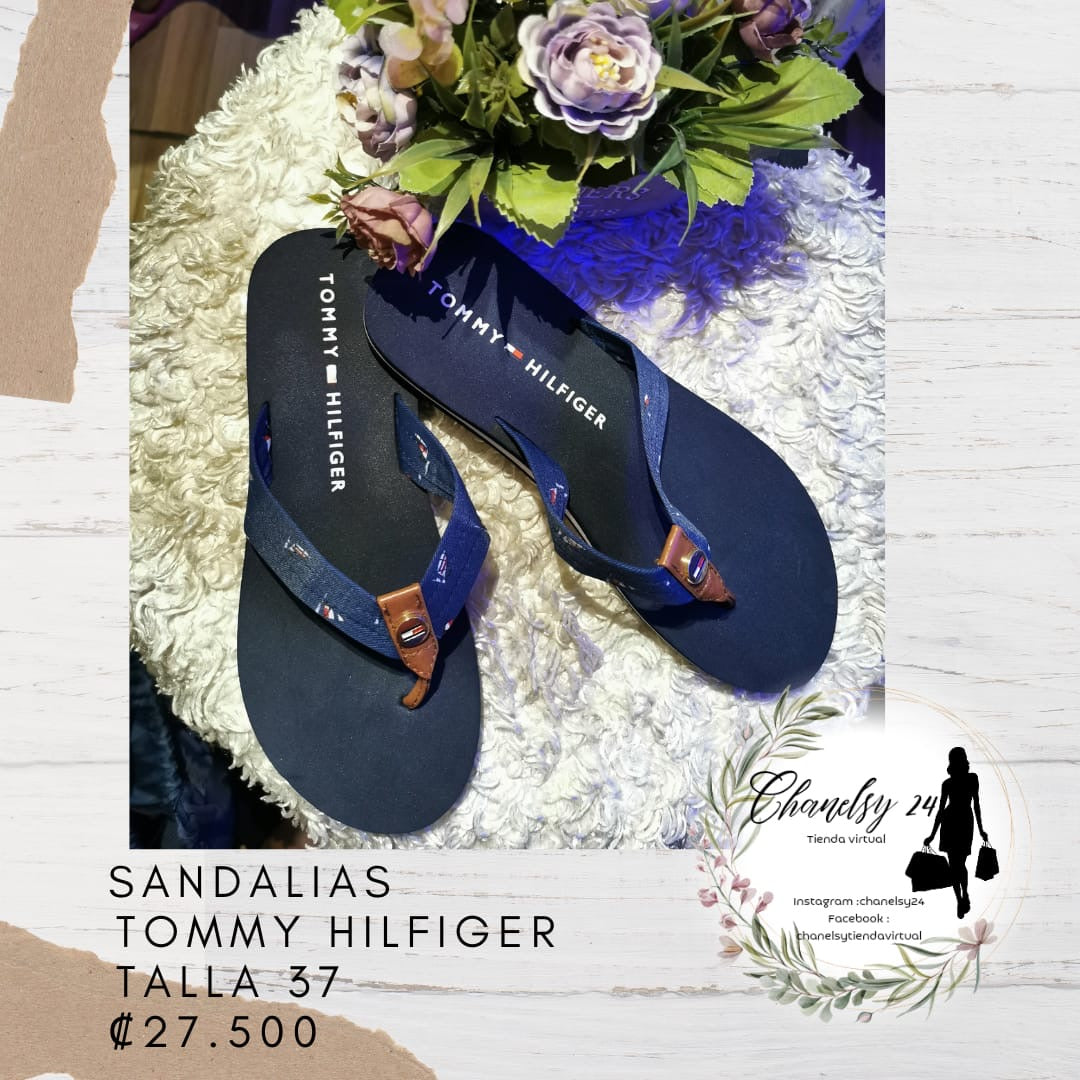 Tommy Hilfiger Sandalias Azul,Rojo y Blanco Talla 38