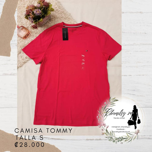 Camisa para Hombre Tommy Hilfiger Talla S Color Rosado