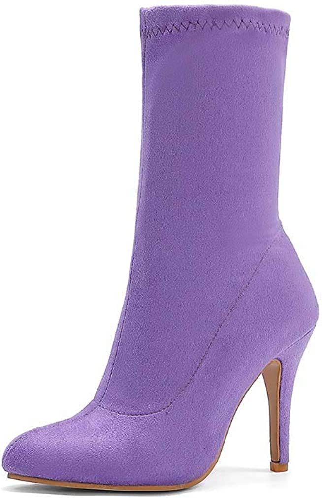 JooJaky Botines de tobillo con punta puntiaguda para mujer Talla 5.5
