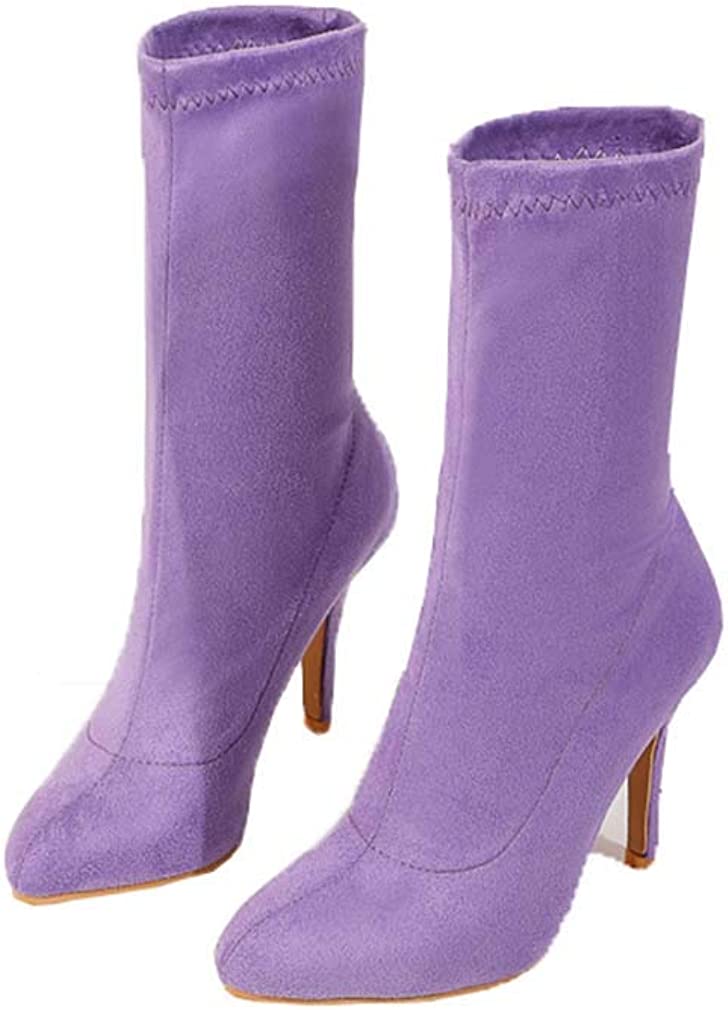 JooJaky Botines de tobillo con punta puntiaguda para mujer Talla 5.5