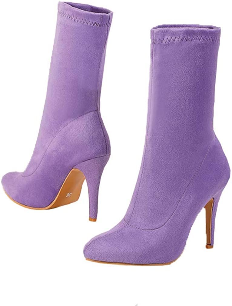 JooJaky Botines de tobillo con punta puntiaguda para mujer Talla 5.5