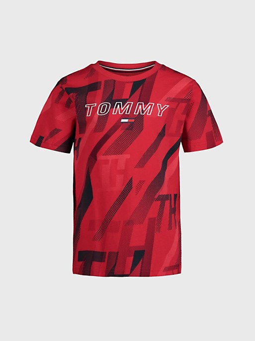 Tommy Hilfiger Camiseta Niños Roja y Negra Talla XL